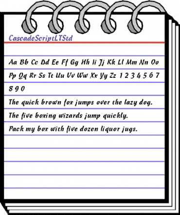 Cascade Script LT Std Regular animated font preview Cascade Script LT Std Regular animated font preview