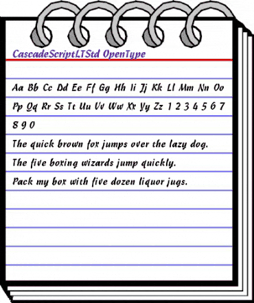 Cascade Script LT Std Medium animated font preview Cascade Script LT Std Medium animated font preview