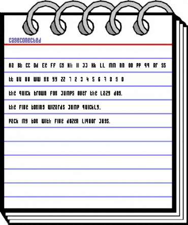 caseconected Regular animated font preview