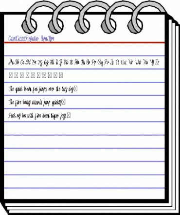 Caset Cusut Regular animated font preview