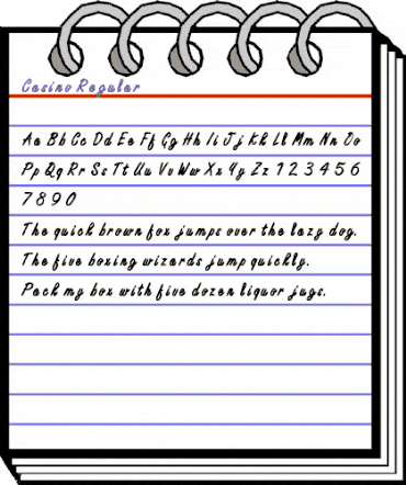 Casino Regular animated font preview