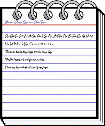 Casira Script Regular animated font preview