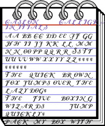 Caslon Calligraphic Initials Regular animated font preview Caslon Calligraphic Initials Regular animated font preview