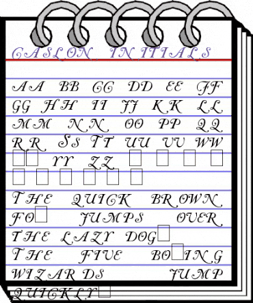 Caslon Initials Regular animated font preview Caslon Initials Regular animated font preview