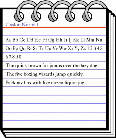 Caslon-Normal Regular animated font preview Caslon-Normal Regular animated font preview