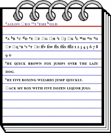 Caslon Pro SSi Semi Bold animated font preview Caslon Pro SSi Semi Bold animated font preview