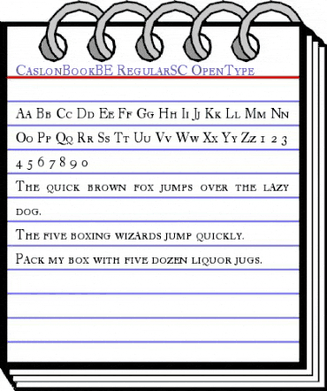 Caslon Book BE SC animated font preview Caslon Book BE SC animated font preview