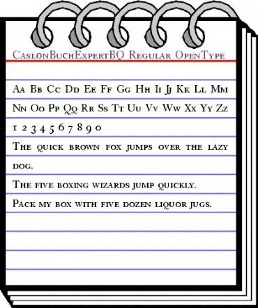 Caslon Buch Expert BQ Regular animated font preview Caslon Buch Expert BQ Regular animated font preview