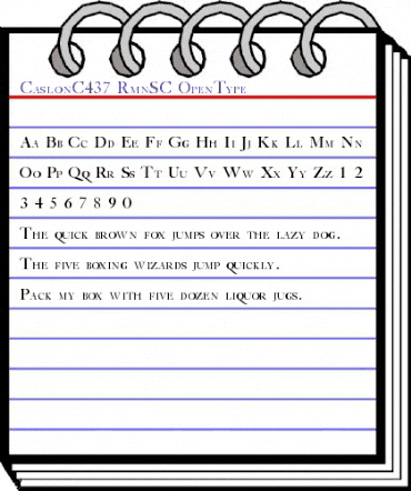 CaslonC437 RomanSmallCaps animated font preview CaslonC437 RomanSmallCaps animated font preview