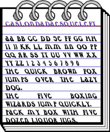 CaslonDadaesqueLeft Regular animated font preview