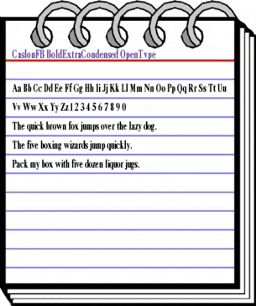 CaslonFB BoldExtraCondensed animated font preview CaslonFB BoldExtraCondensed animated font preview