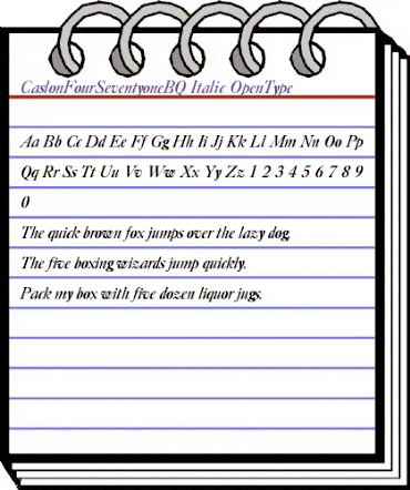 Caslon Four Seventy One BQ Regular animated font preview Caslon Four Seventy One BQ Regular animated font preview