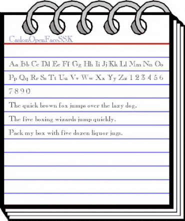 CaslonOpenFaceSSK Regular animated font preview CaslonOpenFaceSSK Regular animated font preview