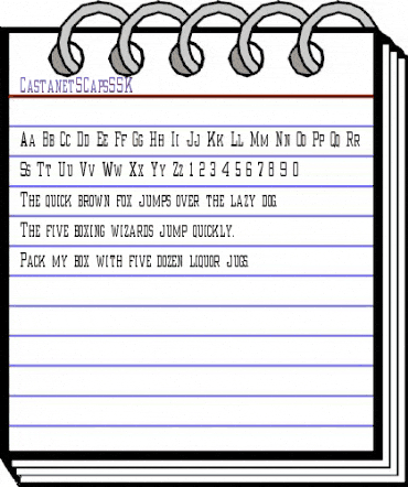 CastanetSCapsSSK Regular animated font preview