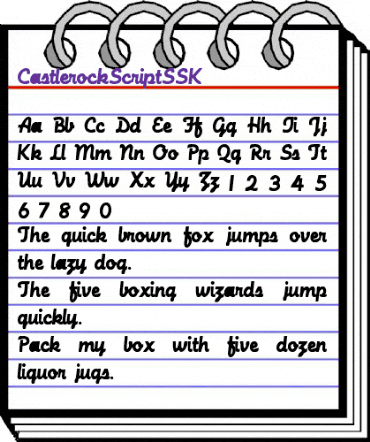 CastlerockScriptSSK Regular animated font preview CastlerockScriptSSK Regular animated font preview