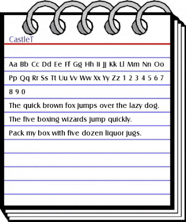 CastleT Regular animated font preview