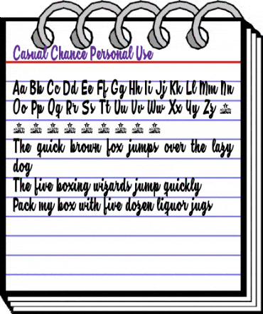 Casual Chance Personal Use Regular animated font preview Casual Chance Personal Use Regular animated font preview