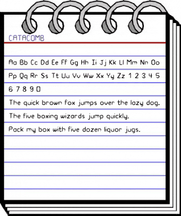 CATACOMB Regular animated font preview