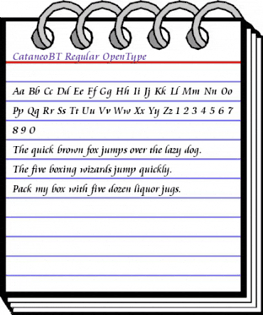 Cataneo Regular animated font preview