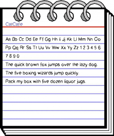 CatCafe Medium animated font preview