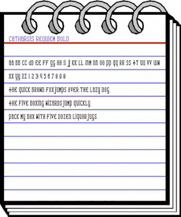 Catharsis Requiem Bold animated font preview