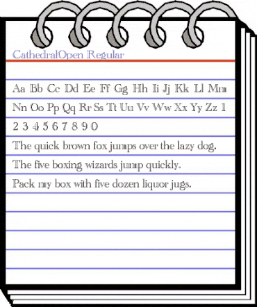 CathedralOpen Regular animated font preview CathedralOpen Regular animated font preview