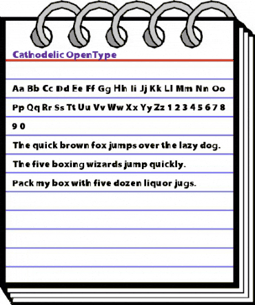 Cathodelic Regular animated font preview