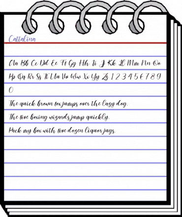 Cattalina Regular animated font preview