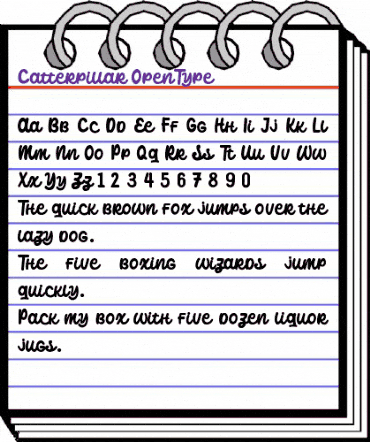 Catterpillar Regular animated font preview