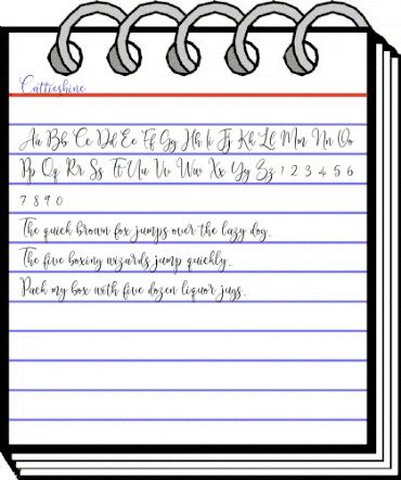 Cattieshine Regular animated font preview Cattieshine Regular animated font preview