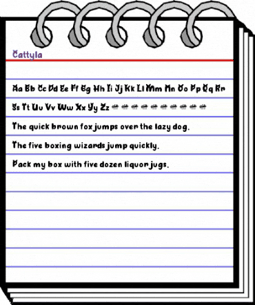 Cattyla Regular animated font preview Cattyla Regular animated font preview