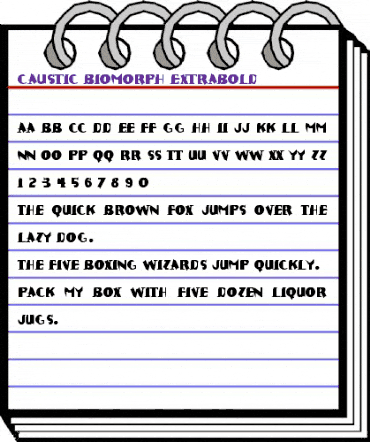 Caustic Biomorph ExtraBold Regular animated font preview Caustic Biomorph ExtraBold Regular animated font preview
