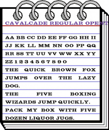 Cavalcade Regular animated font preview