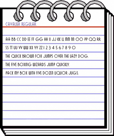 Cavalier Regular animated font preview