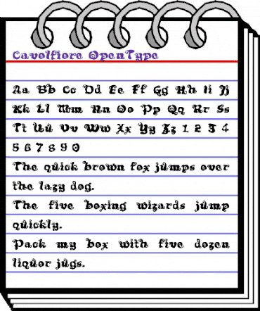 Cavolfiore Regular animated font preview