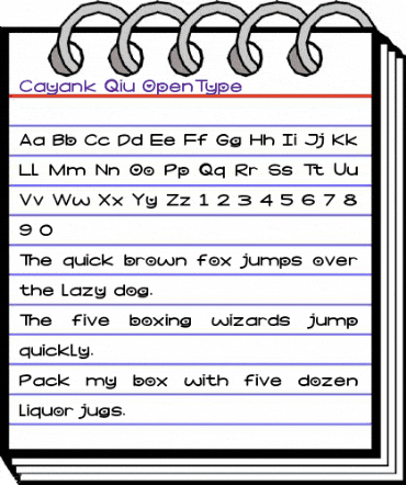 Cayank Qiu Regular animated font preview Cayank Qiu Regular animated font preview