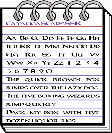 CayaugaSCapsSSK Regular animated font preview CayaugaSCapsSSK Regular animated font preview