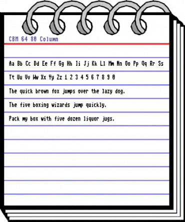 CBM-64 80 Column Normal animated font preview