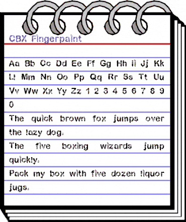 CBX-Fingerpaint Regular animated font preview