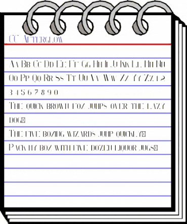 CC Afterglow Regular animated font preview CC Afterglow Regular animated font preview