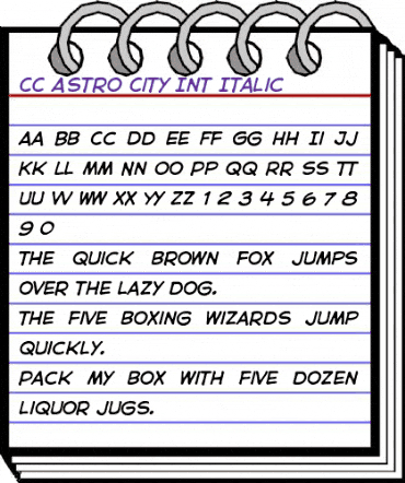 CC Astro City Int Italic animated font preview CC Astro City Int Italic animated font preview