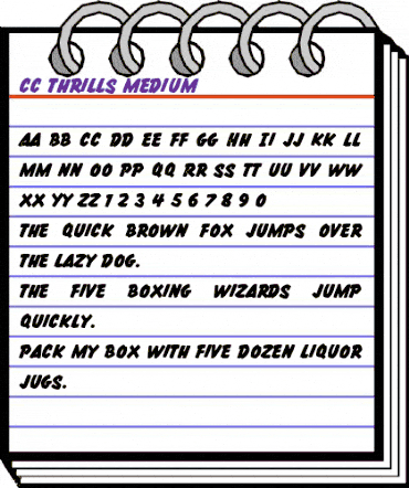 CC Thrills Medium animated font preview