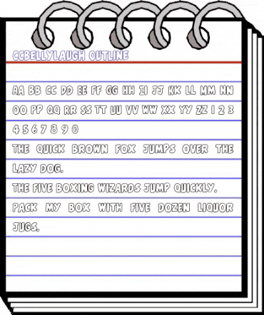 CCBellyLaugh Regular animated font preview