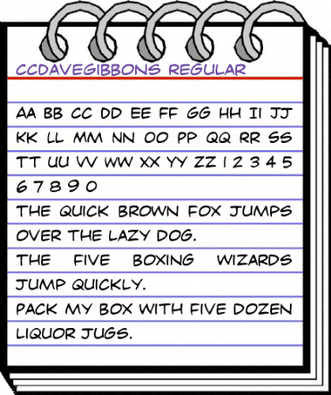 CCDaveGibbons Regular animated font preview CCDaveGibbons Regular animated font preview