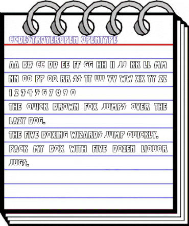 CCDestroyerOpen Regular animated font preview