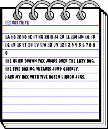 CCFrostbite Roman animated font preview CCFrostbite Roman animated font preview