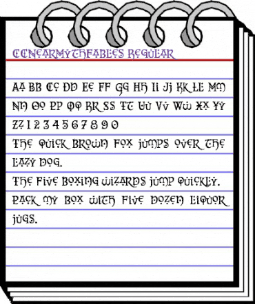 CCNearMythFables Regular animated font preview CCNearMythFables Regular animated font preview