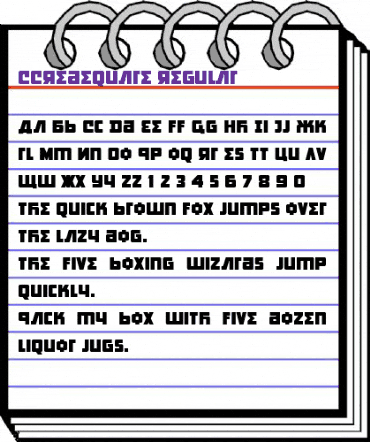 CCRedSquare Regular animated font preview CCRedSquare Regular animated font preview