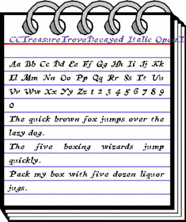 CCTreasureTroveDecayed Italic animated font preview CCTreasureTroveDecayed Italic animated font preview