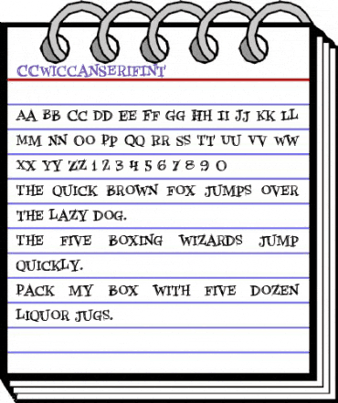 CCWiccanSerifInt Regular animated font preview